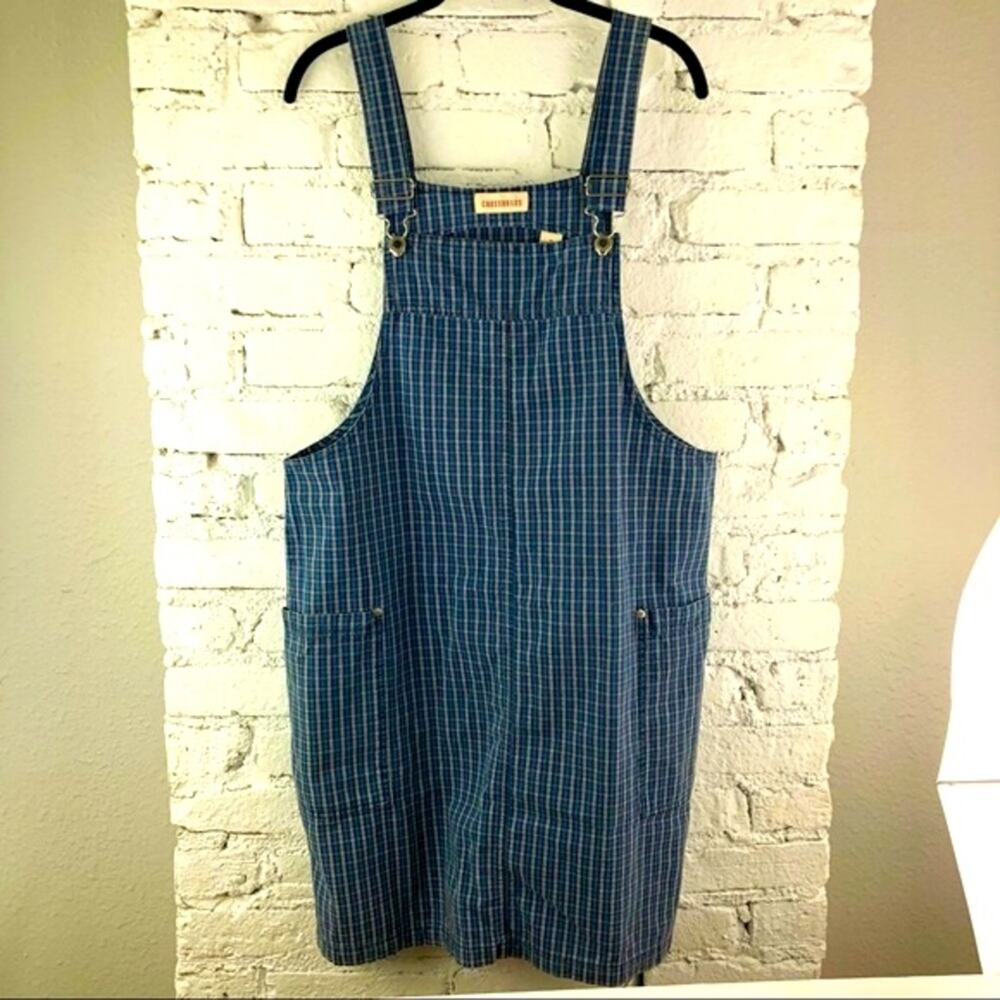 Vintage 90’s Y2K Crossroads Overall Plaid Dress